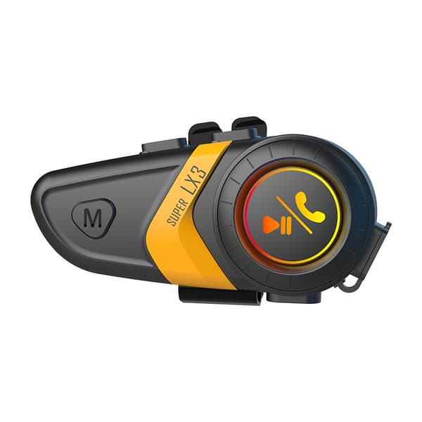 Motorcykelhjälm Intercom Lx3 Bluetooth 5.0 (Gul)