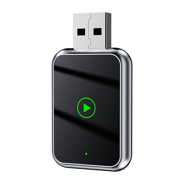 Trådløs Carplay og Android Auto Adapter 2 i 1, Plug and Play, Konverter kablet til trådløs Carplay Sølv