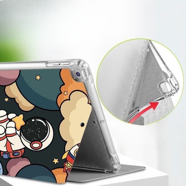 Etui til iPad mini 6/7-8,3 tommer, Fleksibelt TPU Bumper Cover Sort Kat Black Cat