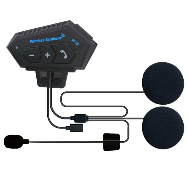 Bluetooth Stereo Motorsykkelhjelm Intercom (Svart)