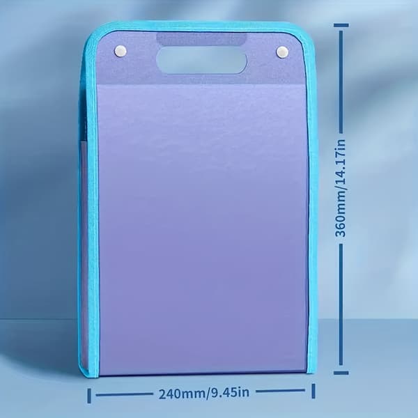 A4-kansio kahvalla - Laajennettava tiedostojärjestäjä 13 taskulla ja vedenpitävä