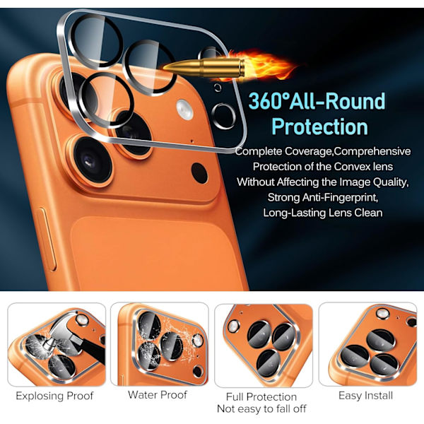 Skärmskydd i härdat glas för iPhone 17 Pro Max (4-pack)