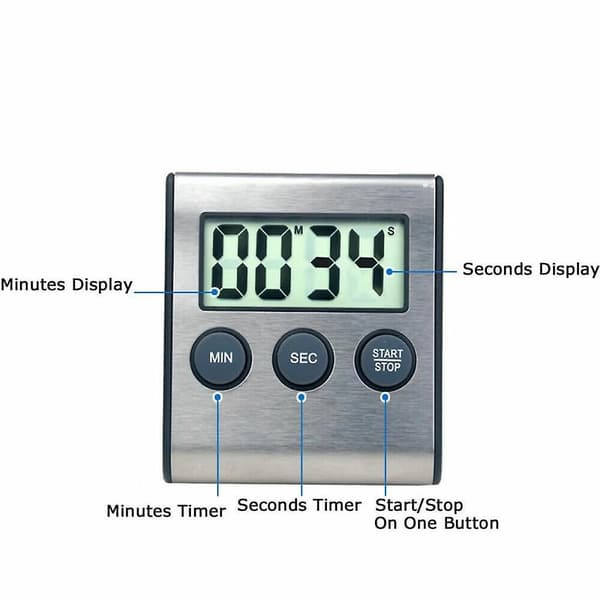 Køkkenapparat Mini Vækkeur Timer 24 Timers Nedtællingstimer