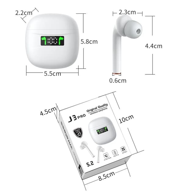 Aidot langattomat Bluetooth-kuulokkeet J3pro 9D Stereo Vedenpitävä Melunvaimennus