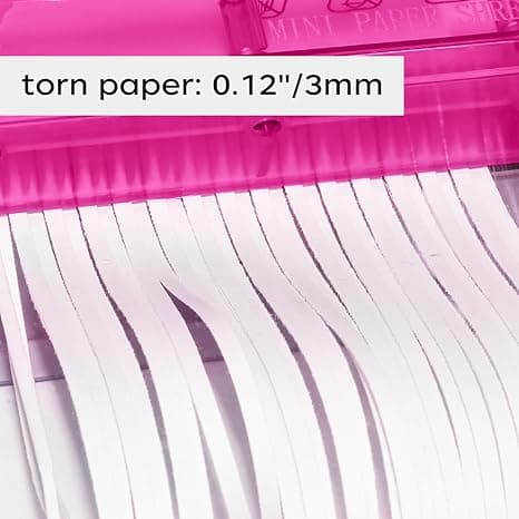 Håndholdt makulator, egnet til A6-papirdokumenter (pink)