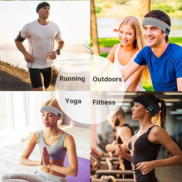 Bluetooth-urheilukuulokkeet, unimaski, langaton Bluetooth-musiikkipanta, harmaa