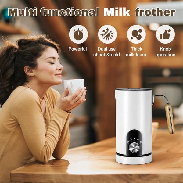 Automatisk varm og kold mælkeskummer 500W 590ML white