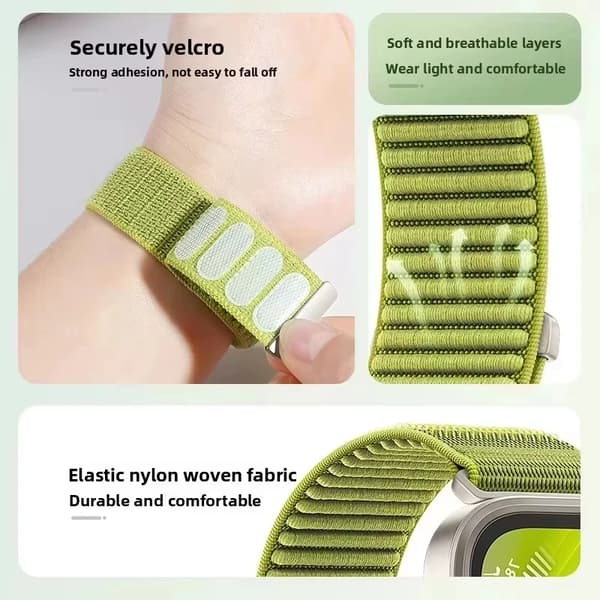 Nylonrem för Xiaomi Mi Band 9 Active/Redmi Watch 3 (2-pack) Himmelblå + Grå Sky Blue + Grey