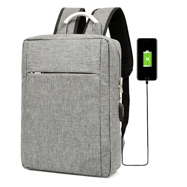 Computer rygsæk med aluminiumsgreb og USB grå
