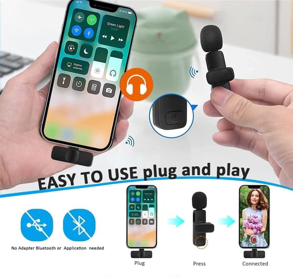 Langaton Mikrofoni Langaton KaikkiSuuntainen Kondensaattorimikrofoni iPhone- ja iPad-laitteille