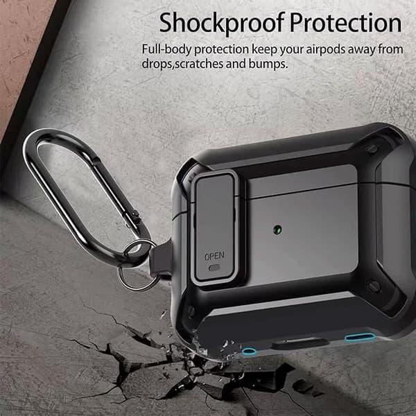 Etui til AirPods 4, med lås, støtsikkert white