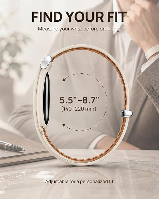 Myk ekte lærreimerstatning for Google Fitbit Air Rød Red