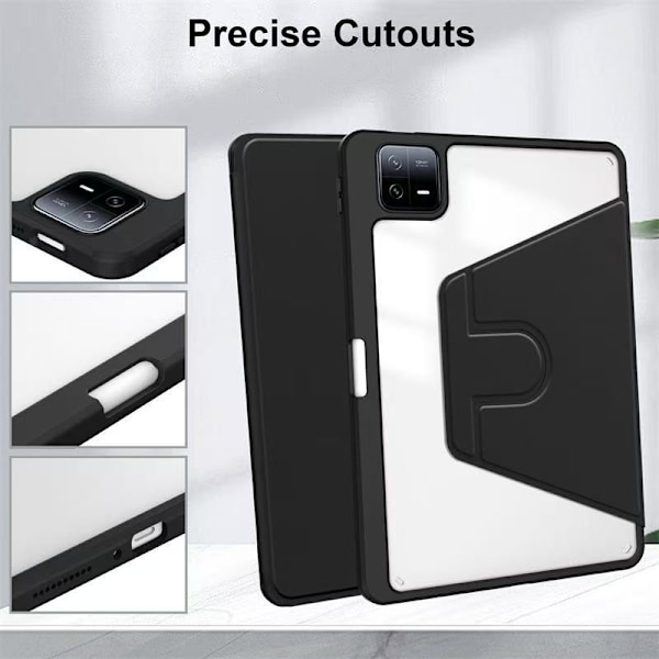 Etui til Xiaomi Pad 7S Pro 12,5-tommer 2025 Sort