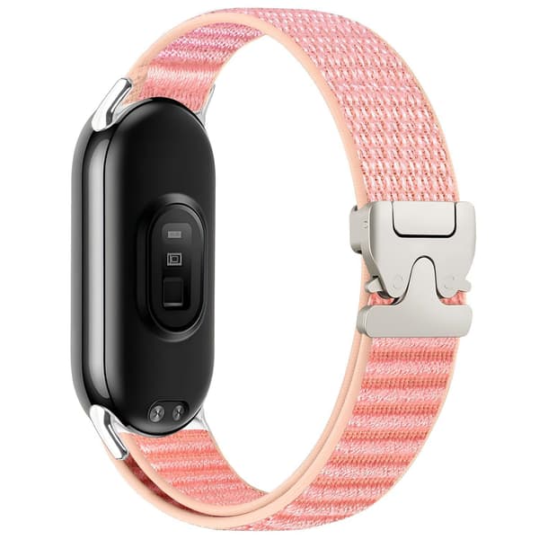 Nylon armbånd kompatibelt til Xiaomi 10/9/8 universal elastisk urrem Pink