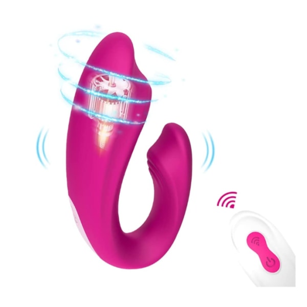 Kvinnlig vibrator, bärbar utomhusmassagerare, trådlös fjärrkontroll IP67 vattentät sexleksak, rosa