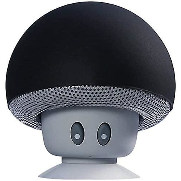 Mushroom Bluetooth högtalare, hög bas, trådlös, USB laddning (svart)