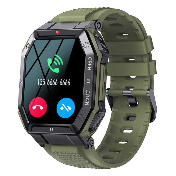 Militär watch för män, watch, 1,85 tums pulsmätare för sömn, kompatibel med Android iPhone Samsung