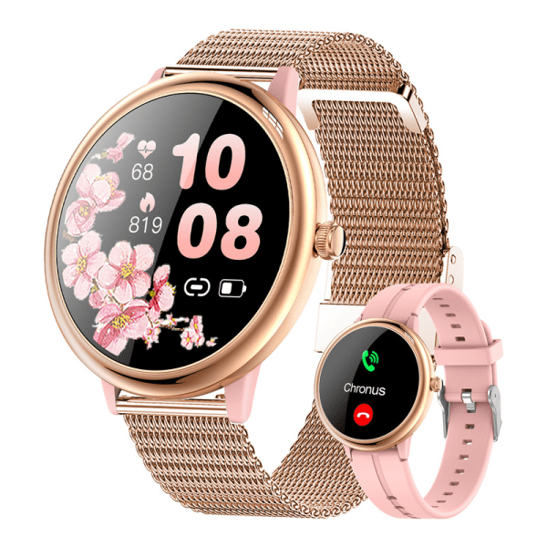 Chronus Smart Watch R8 Women Health Sport Smart Watch med puls (guld)