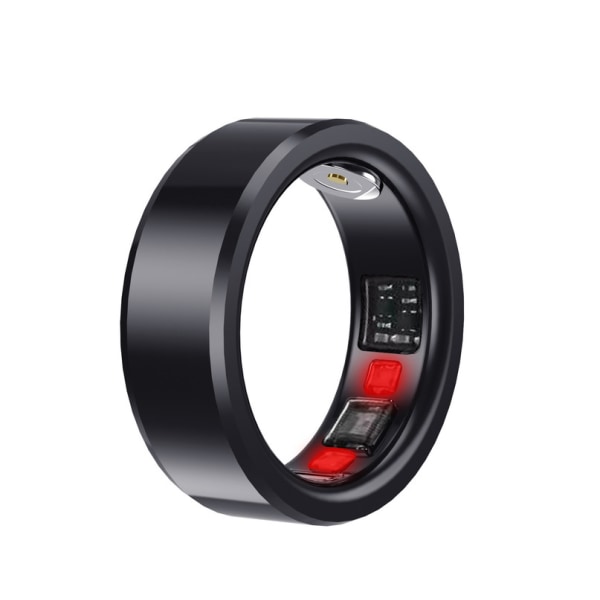 Chronus Smart Ring Sleep Fitness Tracker med flera övervakningsfunktioner Laddbox 22# (svart)