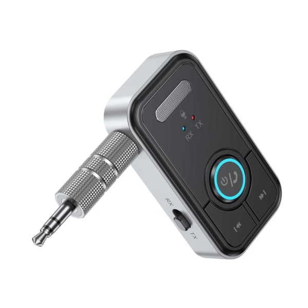 Chronus Bluetooth 5.3-adapter: 3,5 mm-jack, 2-i-1 TX/RX för bil/stereo/hörlurar/högtalare/projektor (svart)