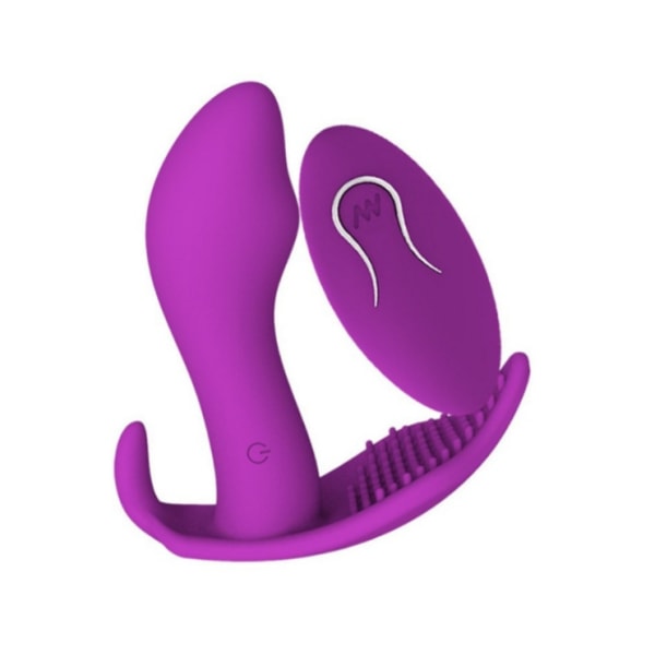 Vibrator för kvinnor, trådlös bärbar dildo för att gå ut, 10 vibrationslägen USB -laddning Vattentät sexleksak för par, lila