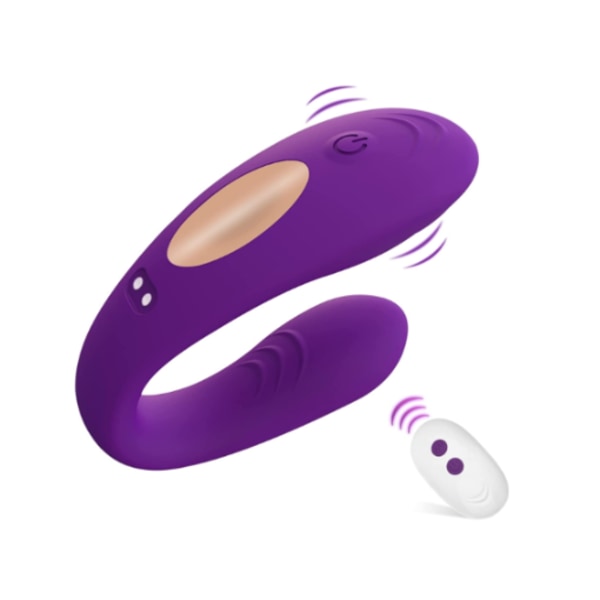 G-Spot Vibrator, klitorisstimulator för bärbar trosa med fjärrkontroll, 2 motorer 10 vibrationslägen (lila)
