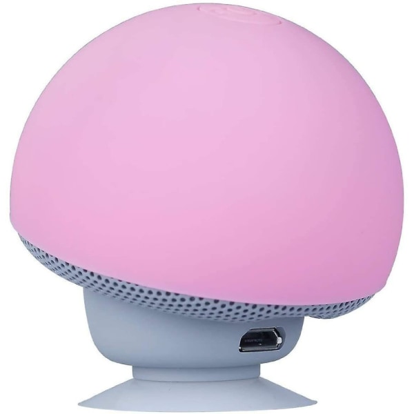 Mushroom Mini trådlösa bärbara Bluetooth 4.1-högtalare med mikrofon (rosa)