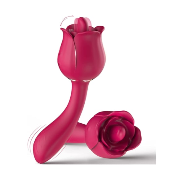Rose Toy Vibrator för kvinnor, klitoris tungslickande leksak Mini små vibratorer med 7 lägen och 9 kraftfulla vibrationer, rosa