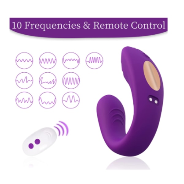 G-Spot Vibrator, klitorisstimulator för bärbar trosa med fjärrkontroll, 2 motorer 10 vibrationslägen (lila)