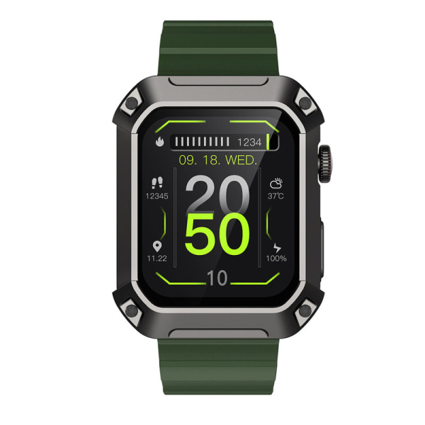 Smart Watch, 5ATM Simning Vattentät Robust Military Sports Watch, 1,82 tum, För Android Iphone