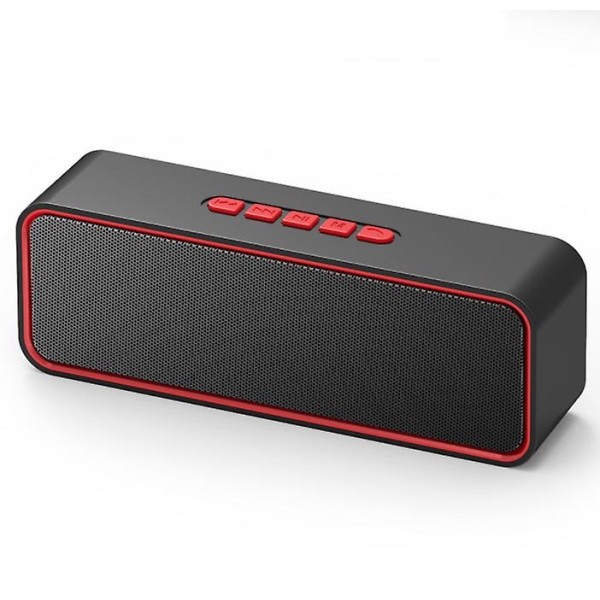 Bärbar Bluetooth högtalare, 3D stereo Hi-Fi-bas, 10H speltid (röd)