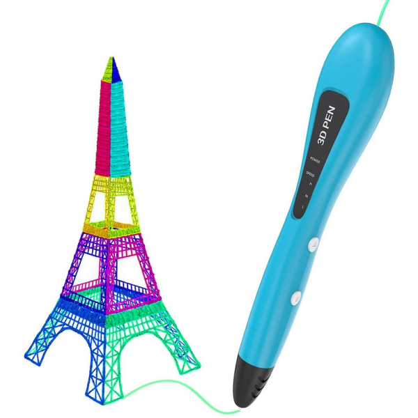 USB driven 3D-penna, 3 hastighetslägen, PCL-kompatibel (blå)