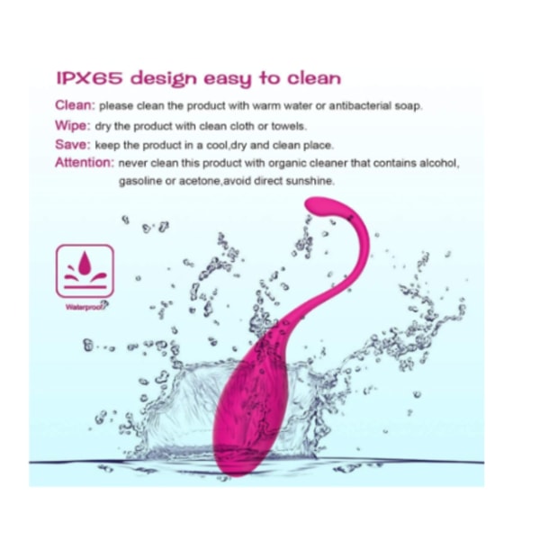 Vibrator med fjärrkontroll för Vagina G-Spot-stimulering, vattentäta sexleksaker för kvinnor för kvinnor (rosa)