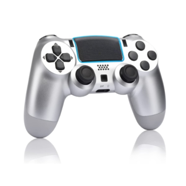 Chronus PS4 trådlös handkontroll, 800mAh batteri, uppgraderad joystick, för PS4/PC (silver)