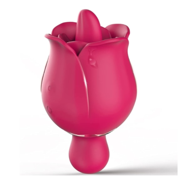 Rose Toy Vibrator för kvinnor, klitoris tungslickande leksak Mini små vibratorer med 9 lägen och 9 kraftfulla vibrationer, rosa
