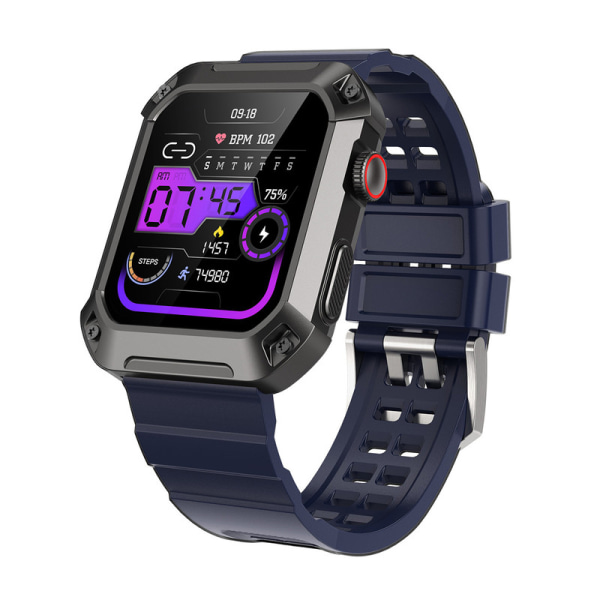 Smart Watch, 5ATM Simning Vattentät Robust Military Sports Watch, 1,82 tum, För Android Iphone