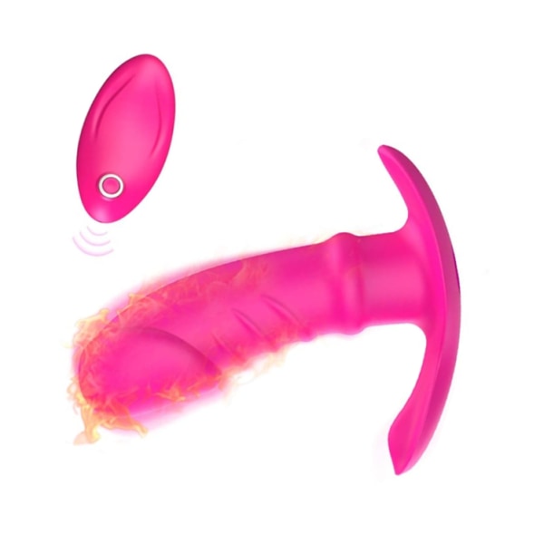 Bärbar kvinnlig vibrator, uppvärmd sexleksak för damer stimulerar slidan Stimulerar klitoris, parleksak för kvinnor, rosa