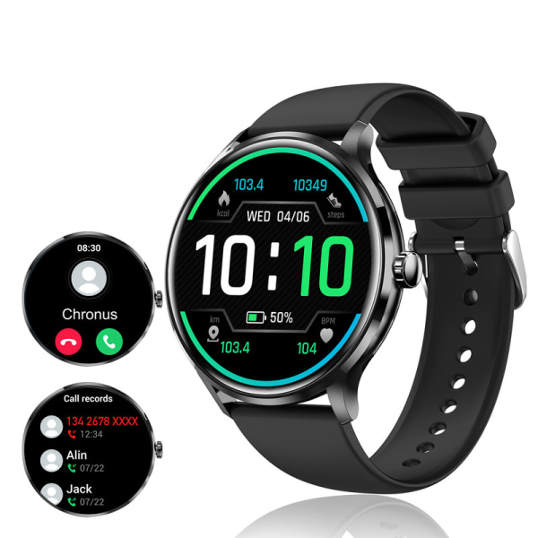 Smart Watch 1,39" TFT Full Touch Bluetooth5.2 IP67 Herr Dam iPhone Android Svart