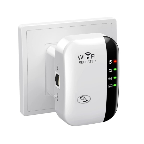WiFi-förlängare förstärker signalen för 3000 kvm och 36 enheter (vit)