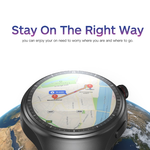 Chronus Smart Watch 4G Fristående samtal GPS Inbyggt16GB minne Multisportlägen Smart Watch Telefon Röd