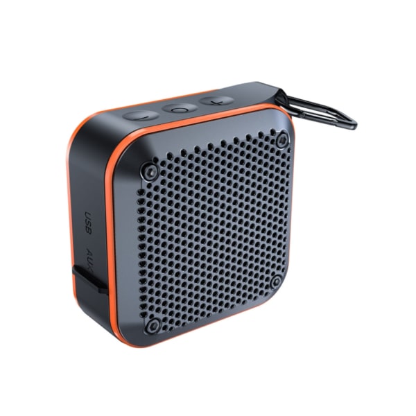 Vattentät Bluetooth högtalare, Bluetooth 5.0, AUX-in TF-kort, 12H speltid, inbyggd mikrofon, 360º TWS stereoljud (orange)