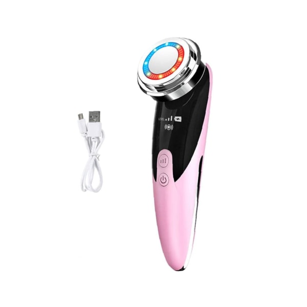 Ansiktsskönhetsapparat Moisturizing Deep Cleansing Massager maskin hudlyftande Instrument för Rose Anti Wrinkles, Rosa