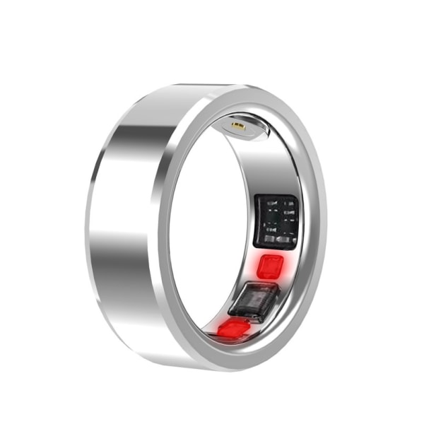 Chronus Smart Ring Sleep Fitness Tracker med flera övervakningsfunktioner Laddbox 19# (silver)