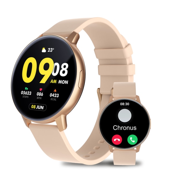 Smart Watch Bluetooth Monitor Puls Blodtryck 1,43" AMOLED - Guld