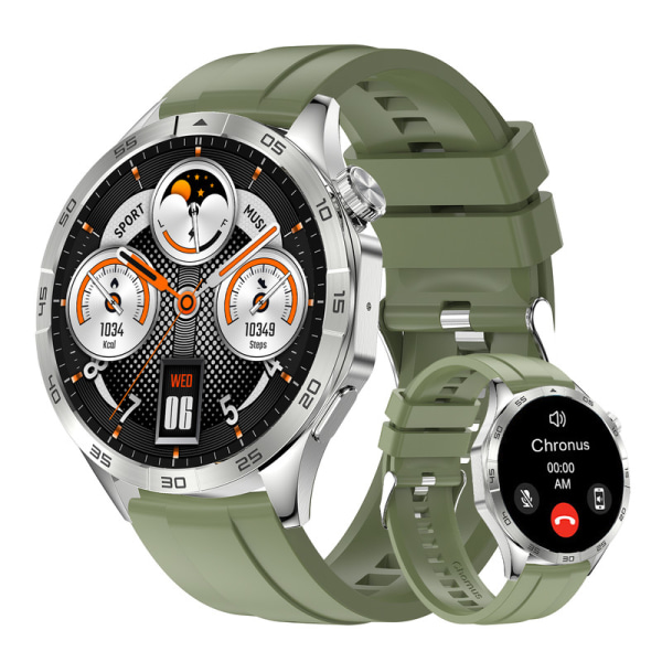 Chronus HK4 Smart Watch Men Bluetooth -samtal Värt att köpa en Smartwatch Grön