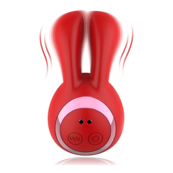 Vibratorer med 8 vibrationslägen, vattentät silikon uppladdningsbar kanin vuxen sexleksaker, röd