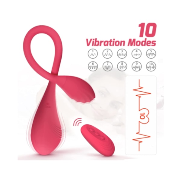 4 i 1 Dual Ends Bullet Vibrator Massager med 10 lägen för Nipple G-spot Stimulator Couple Vibrtator, röd