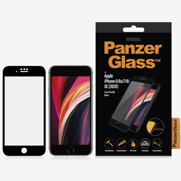 PanzerGlass Apple iPhone 6/6s/7/8/SE (2020) Case Friendly, Svart