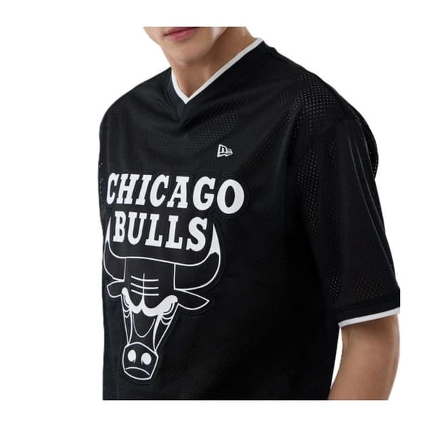 Oversize T-shirt i mesh Chicago Bulls NBA Sort Voksen Svart M