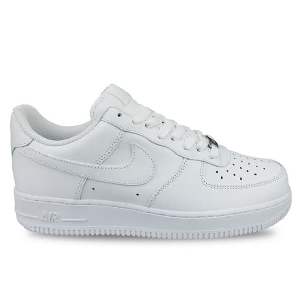 Sko - NIKE - Air Force 1 '07 - Mand - Læder - Hvid - Flad - 40